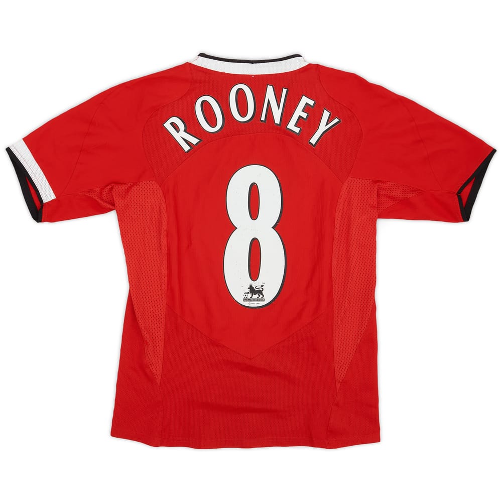 2004-06 Manchester United Home Shirt Rooney #8 - 7/10 - (L.Boys)