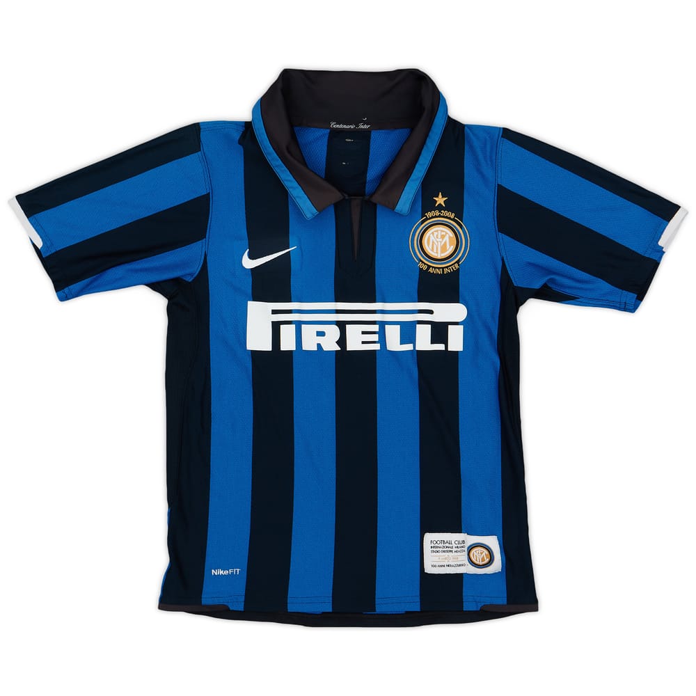 2007-08 Inter Milan Centenary Home Shirt - 8/10 - (M.Boys)