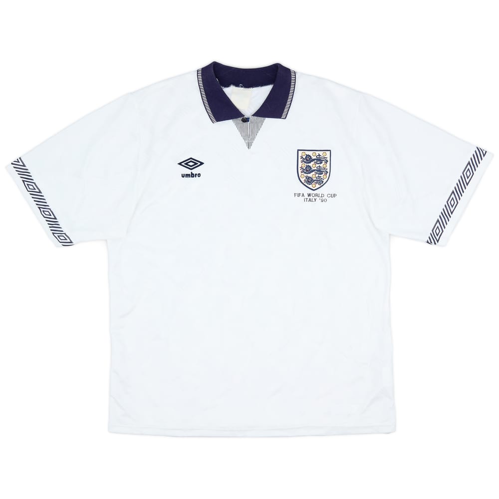 1990-92 England Home Shirt - 9/10 - (L)