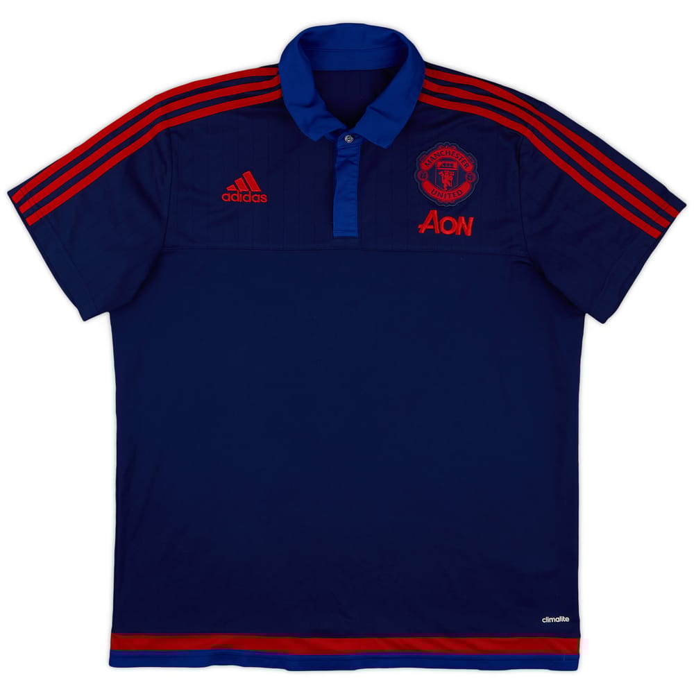 2015-16 Manchester United adidas Polo Shirt - 8/10 - (XL)