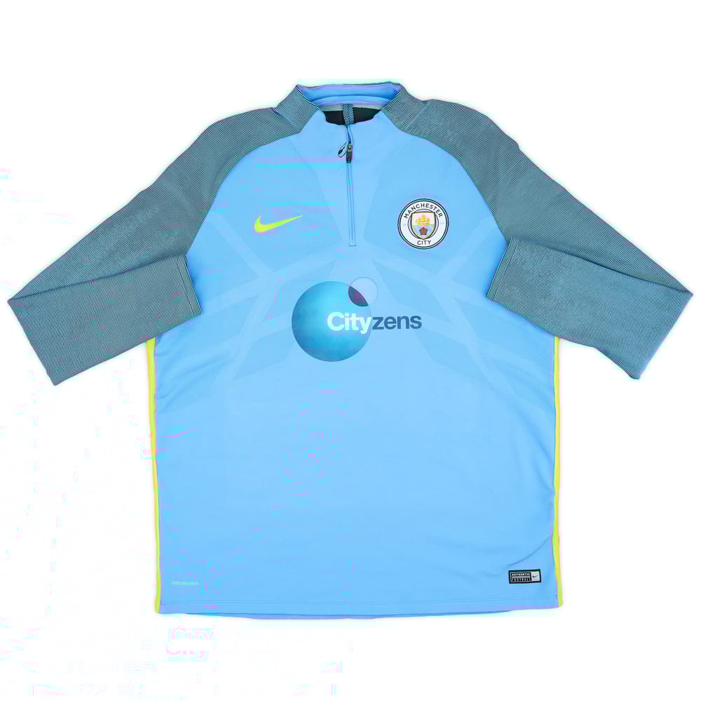 2016-17 Manchester City Nike Vaporknit Player Issue 1/4 Zip Drill Top - 7/10 - (XXL)