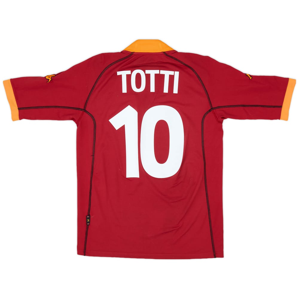 2001-02 Roma Home Shirt Totti #10 - 6/10 - (M)