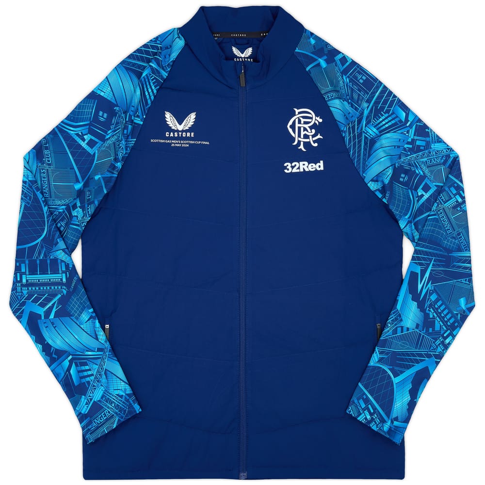 2023-24 Rangers Castore Pre-Match 'Cup Final' Hybrid Jacket - 9/10 - (M)
