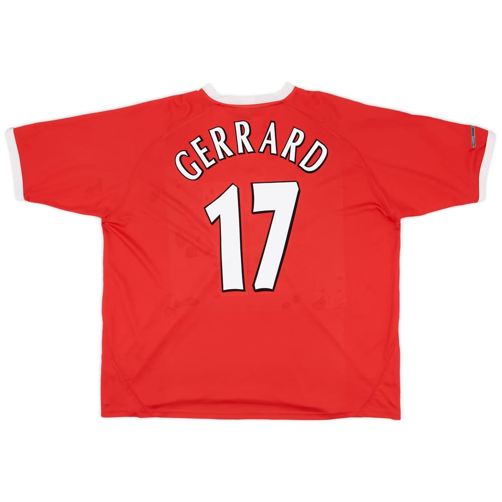 2001-03 Liverpool CL Shirt Gerrard #17 - 8/10 - (XXL)