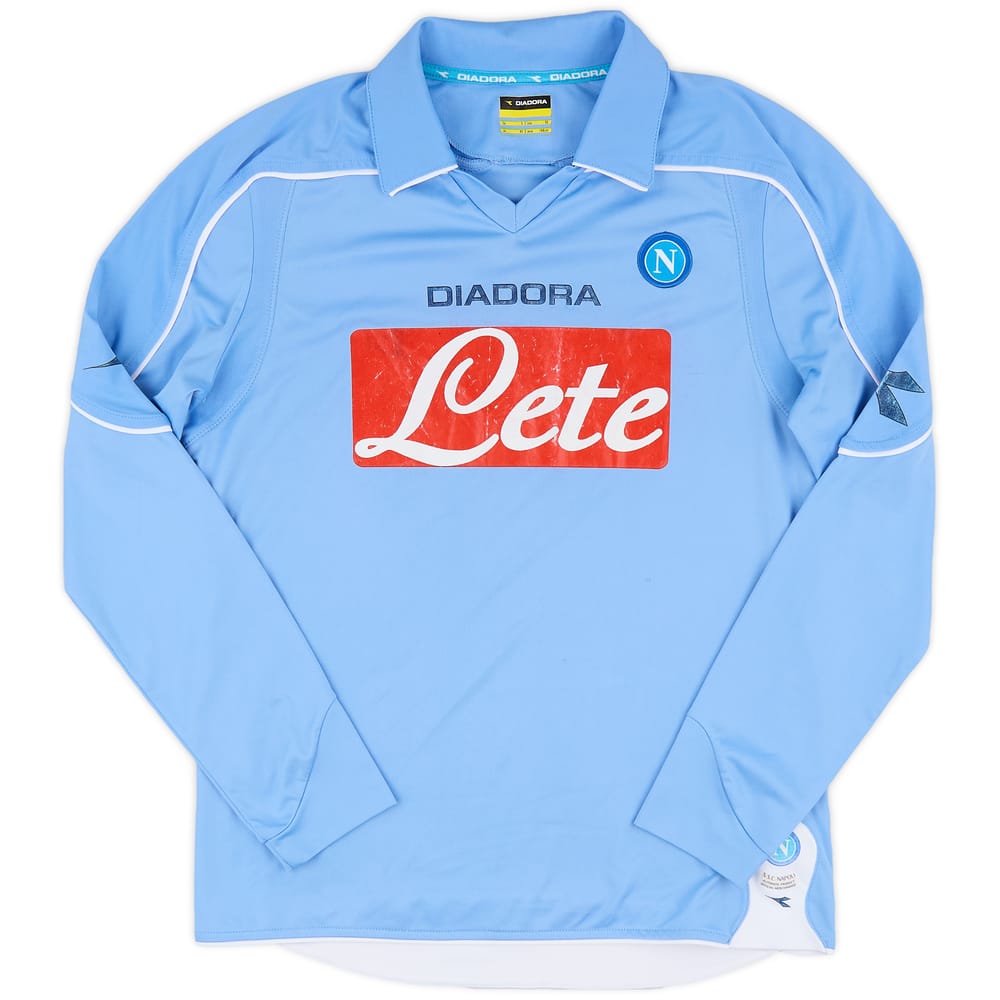 2008-09 Napoli Home L/S Shirt - 5/10 - (XS)
