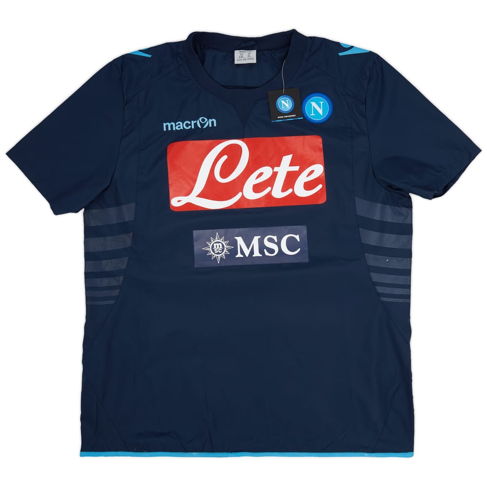 2013-14 Napoli Macron Waterproof Woven Training Shirt - 7/10 - (XXL)