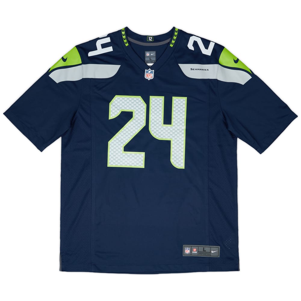 2019 Seattle Seahawks Lynch #24 Nike Game Home Jersey (L)
