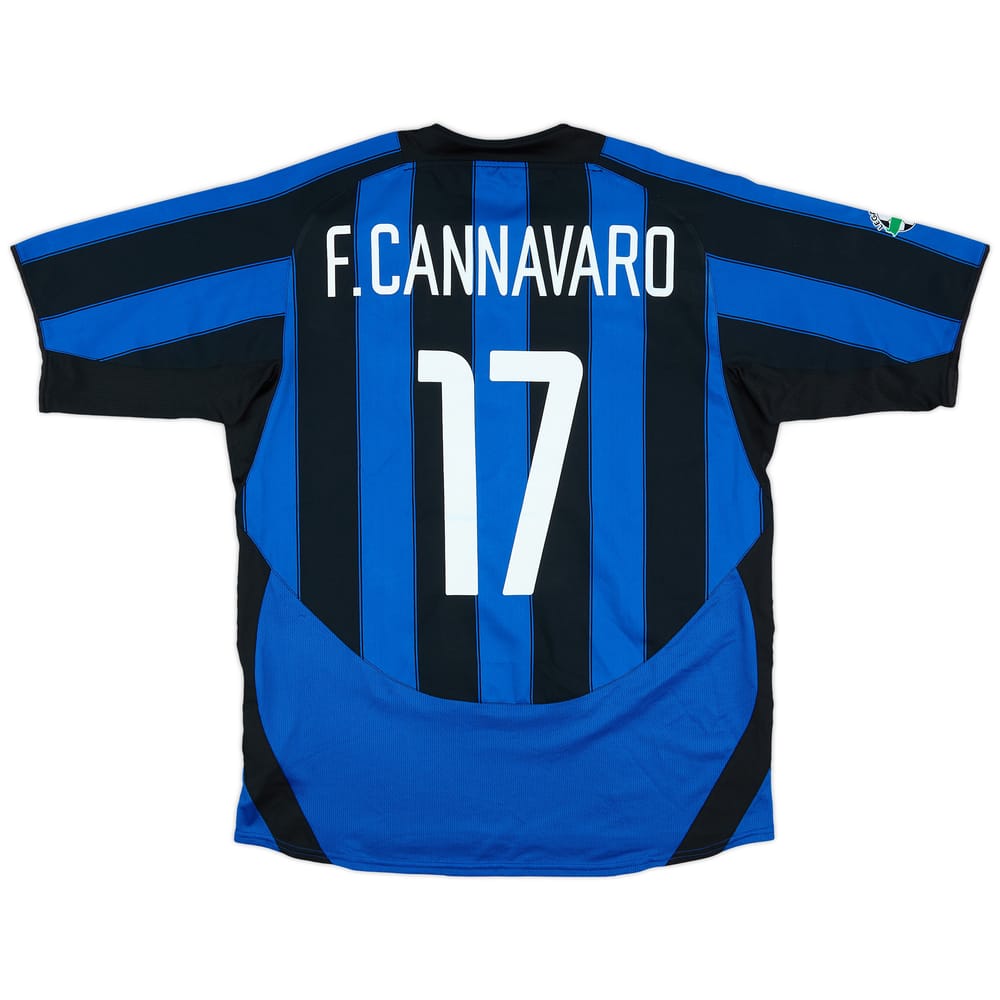 2003-04 Inter Milan Home Shirt F. Cannavaro #17 - 10/10 - (L)