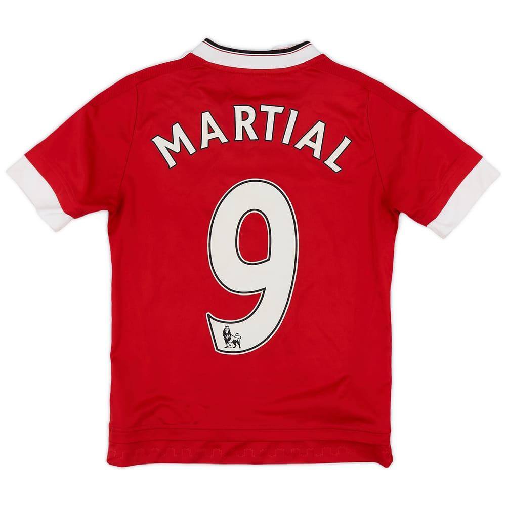 2015-16 Manchester United Home Shirt Martial #9 - 8/10 - (S.Boys)