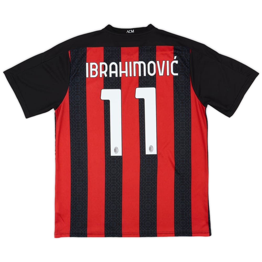 2020-21 AC Milan Home Shirt Ibrahimovic #11 - 8/10 - (XL)