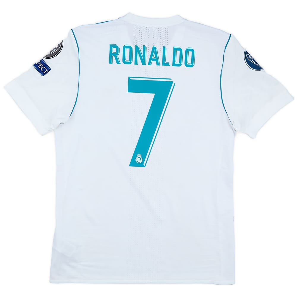 2017-18 Real Madrid Authentic Home Shirt Ronaldo #7 (L)