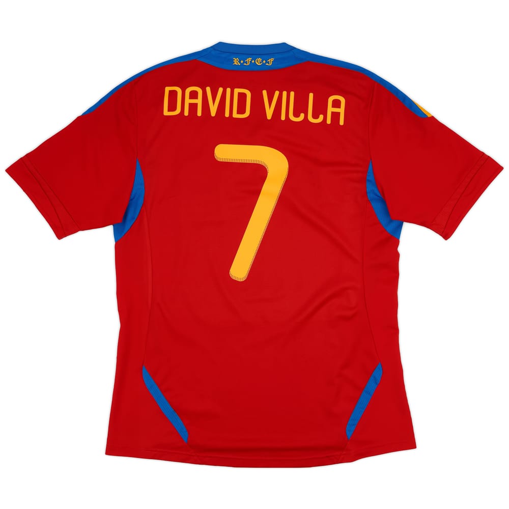2010-11 Spain Home Shirt David Villa #7 - 7/10 - (L)