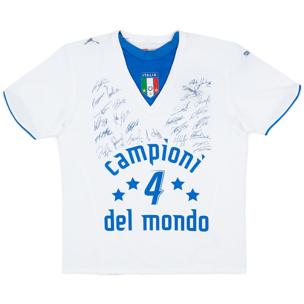 2006 Italy 'Campioni del Mondo' 'Signed' Away Shirt - 4/10 - (XL)