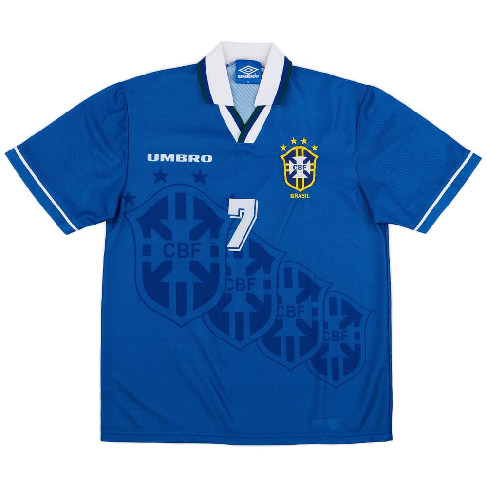1994-97 Brazil Away Shirt #7 (Bebeto) - 9/10 - (M)
