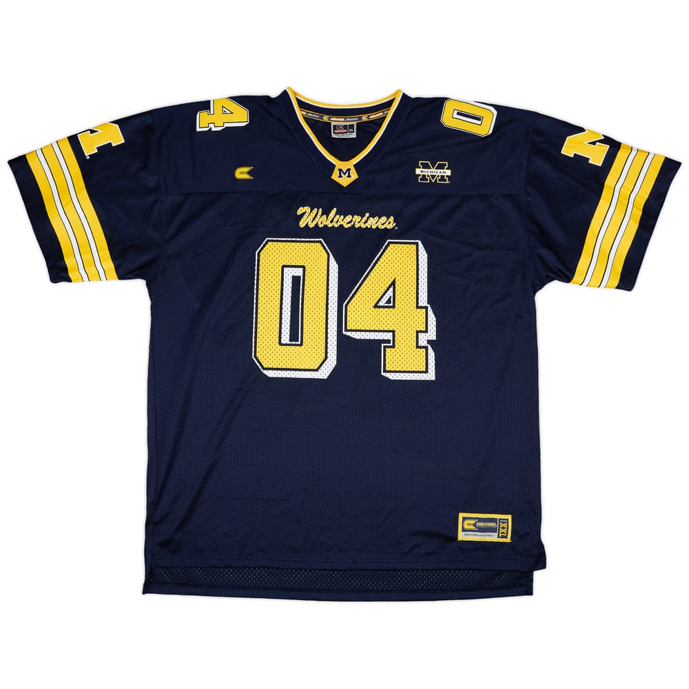 2004 Michigan Wolverines #04 Colosseum Home Jersey - 5/10 - (XXL)