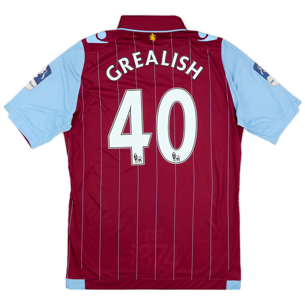 2014-15 Aston Villa 'FA Cup Final' Home Shirt Grealish #40 - 6/10 - (L)