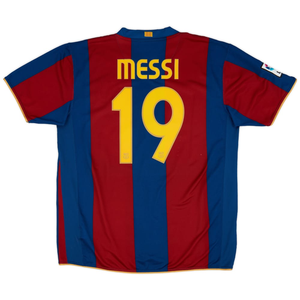 2007-08 Barcelona Home Shirt Messi #19