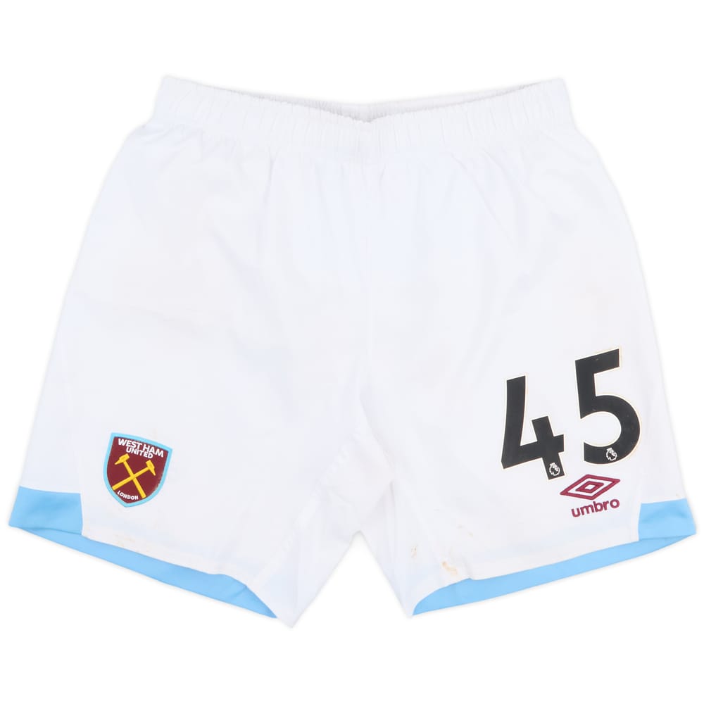 2018-19 West Ham Match Worn Home Shorts #45 (Diangana)