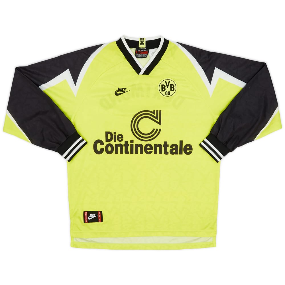 1995-96 Borussia Dortmund Home L/S Shirt - 7/10 - (L)