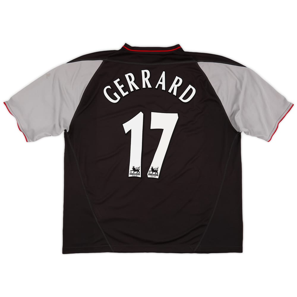 2002-04 Liverpool Away Shirt Gerrard #17 - 9/10 - (XXL)
