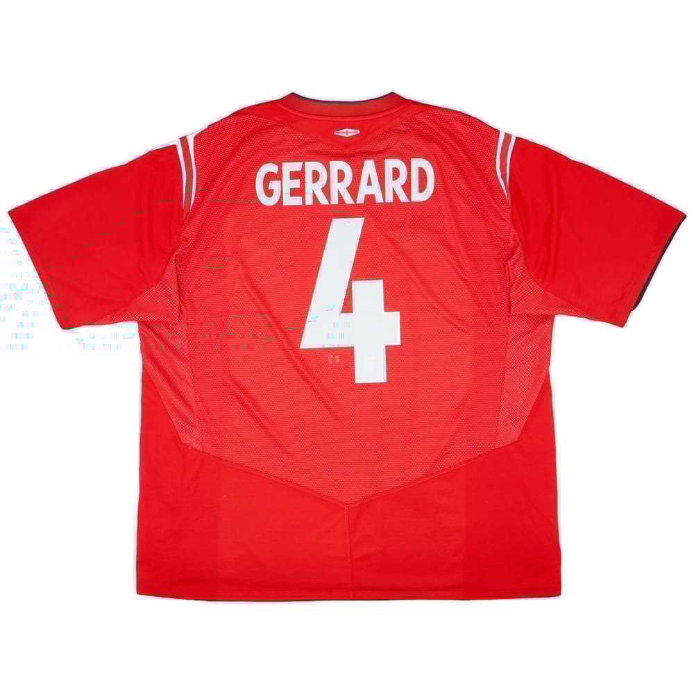 2004-06 England Away Shirt Gerrard #4 - 6/10 - (3XL)