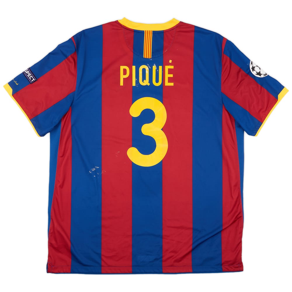 2010-11 Barcelona Home Shirt Pique #3 - 5/10 - (XXL)