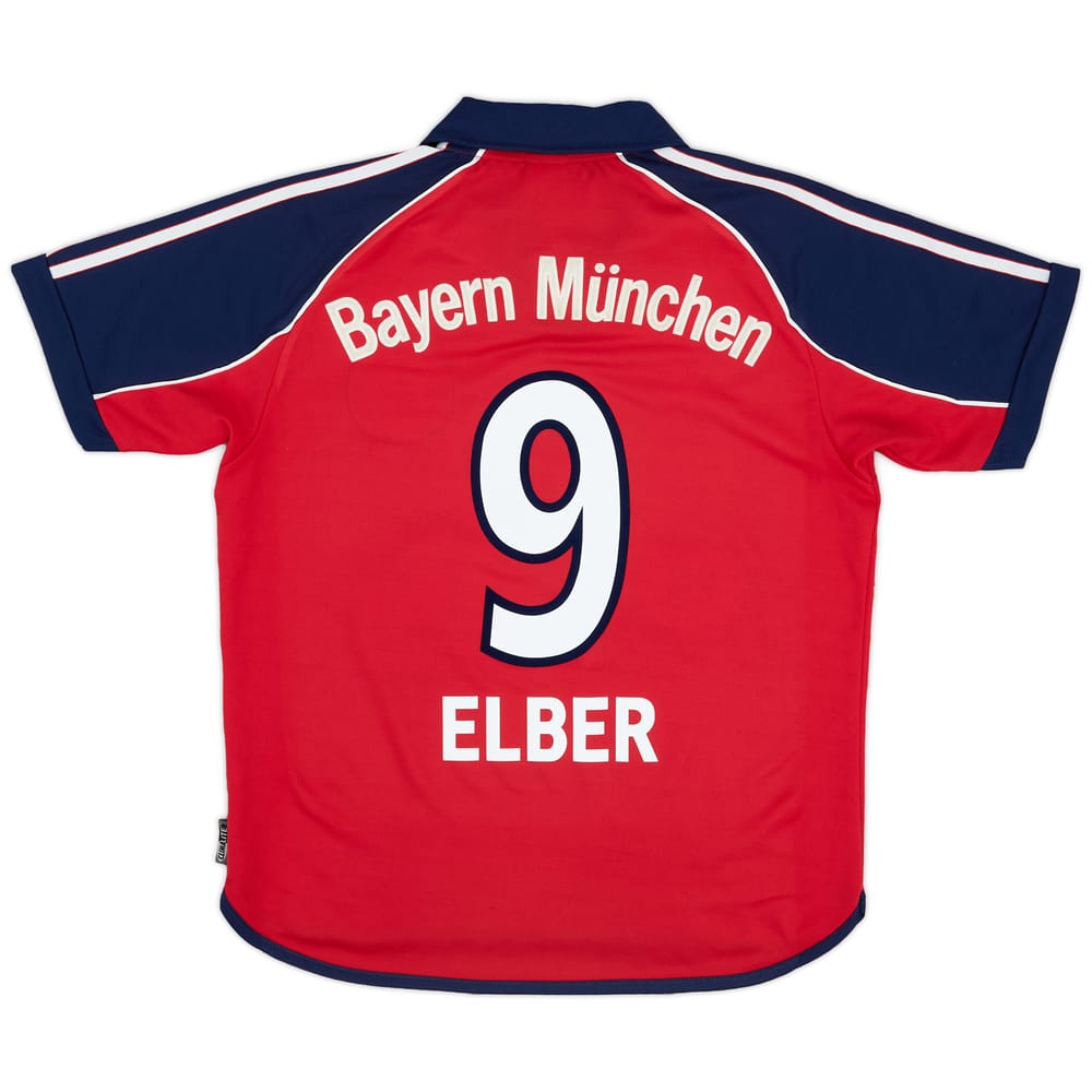 1999-01 Bayern Munich Home Shirt Elber #9 - 9/10 - (XL.Boys)