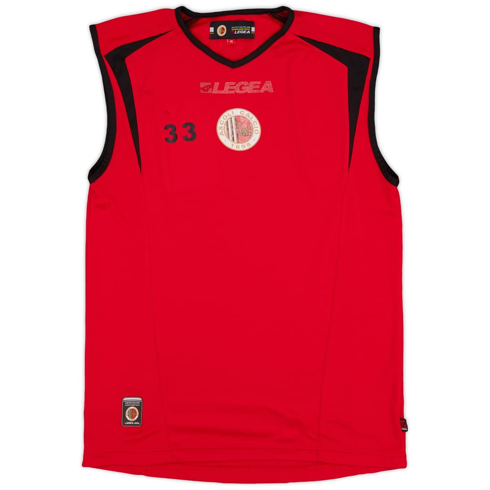2006-07 Ascoli Legea Player Issue Training Vest #33 - 5/10 - (XL)