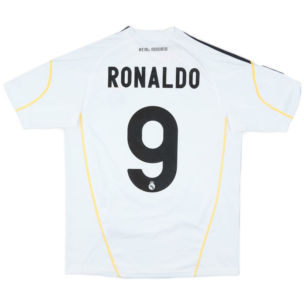 2009-10 Real Madrid Home Shirt Ronaldo #9 - 7/10 - (XL.Boys)