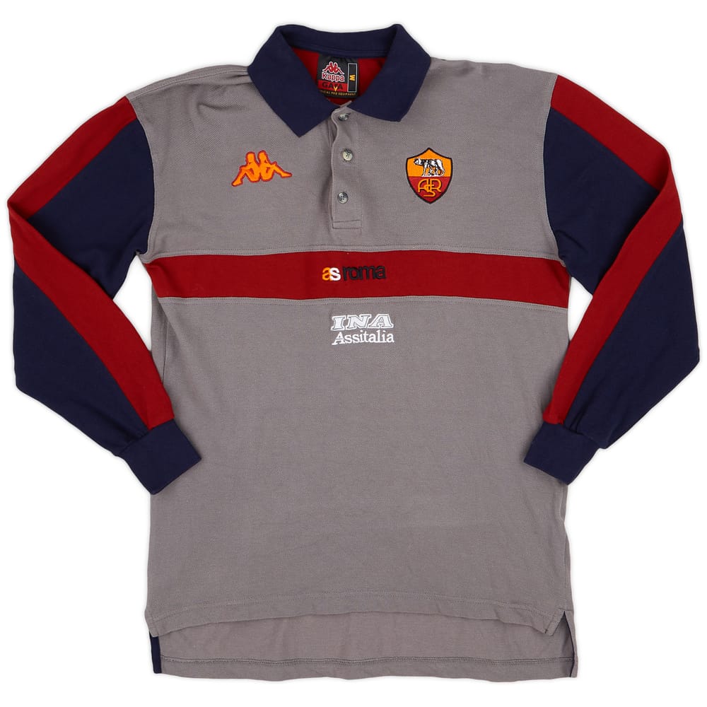2000-01 Roma Kappa Polo L/S Shirt - 8/10 - (M)