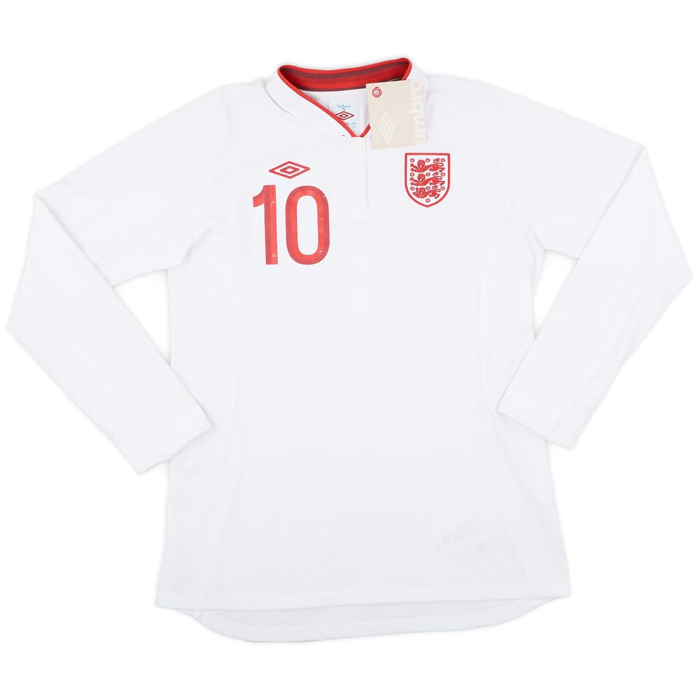 2012-13 England Home L/S Shirt #10 (M)