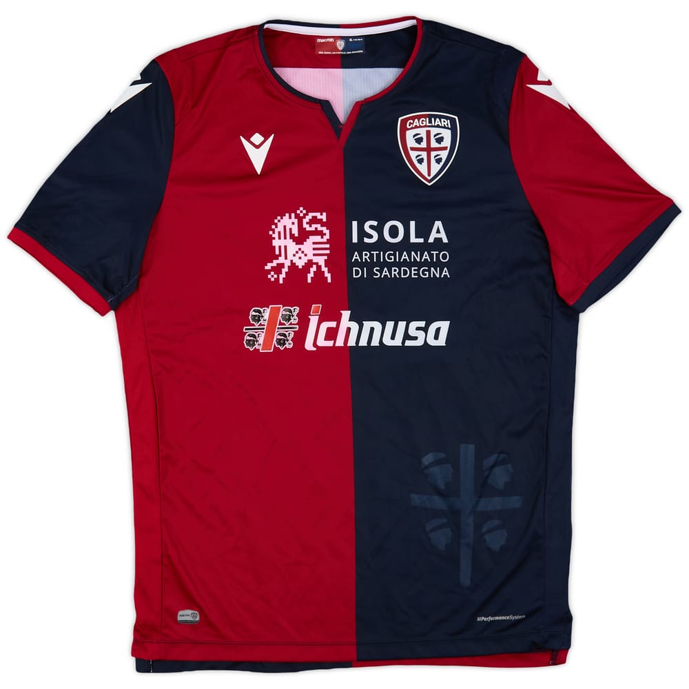 2019-20 Cagliari Match Issue Signed Home Shirt #23 (Ceppitelli)