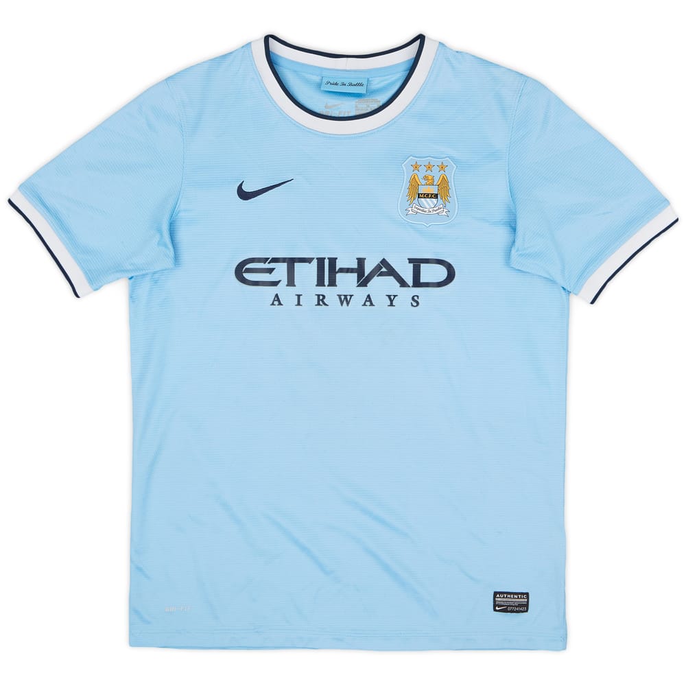 2013-14 Manchester City Home Shirt - 8/10 - (XL.Boys)
