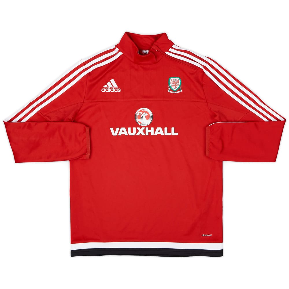 2015-16 Wales adidas 1/4 Zip Drill Top - 8/10 - (L.Boys)