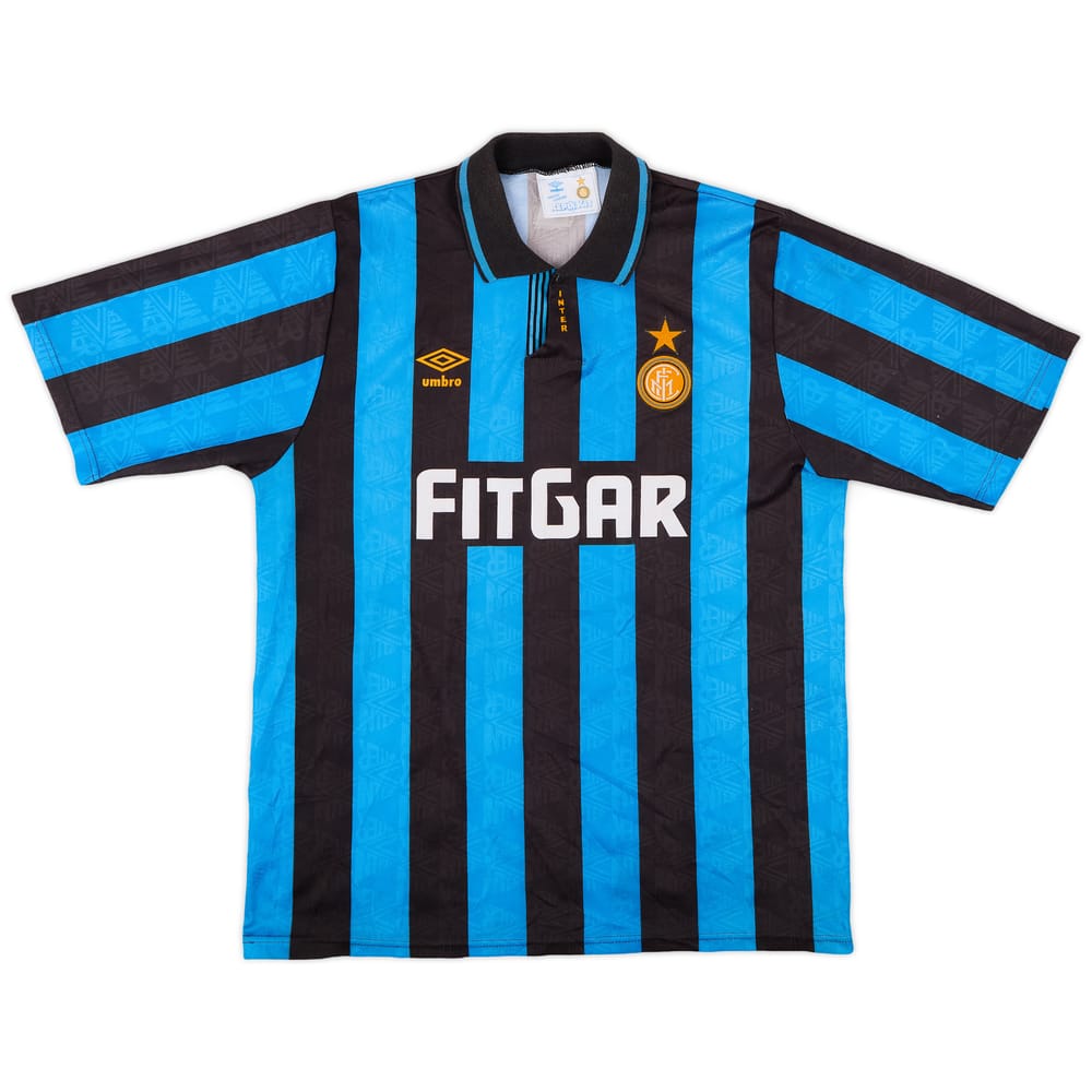 1991-92 Inter Milan Home Shirt - 8/10 - (XL)