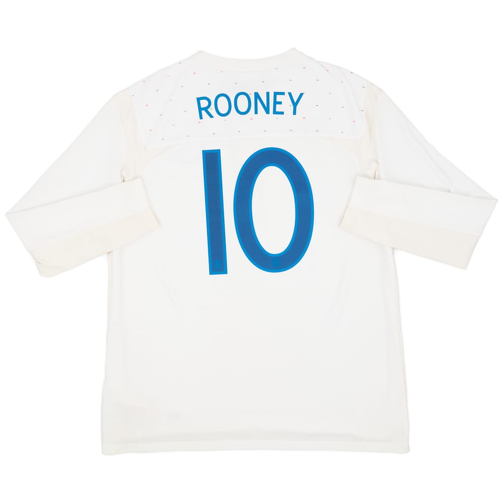 2010-11 England Home L/S Shirt Rooney #10 - 8/10 - (XXL)