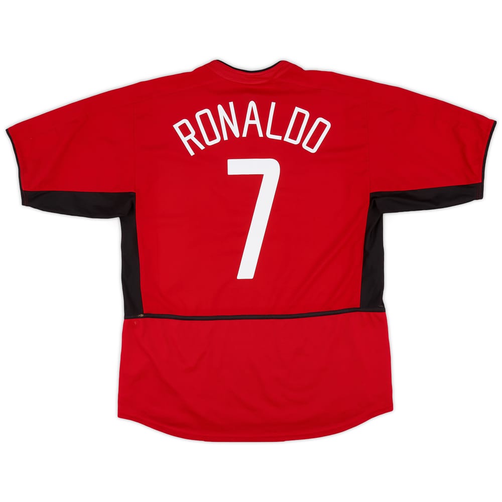 2002-04 Manchester United Home Shirt Ronaldo #7 - 8/10 - (L)