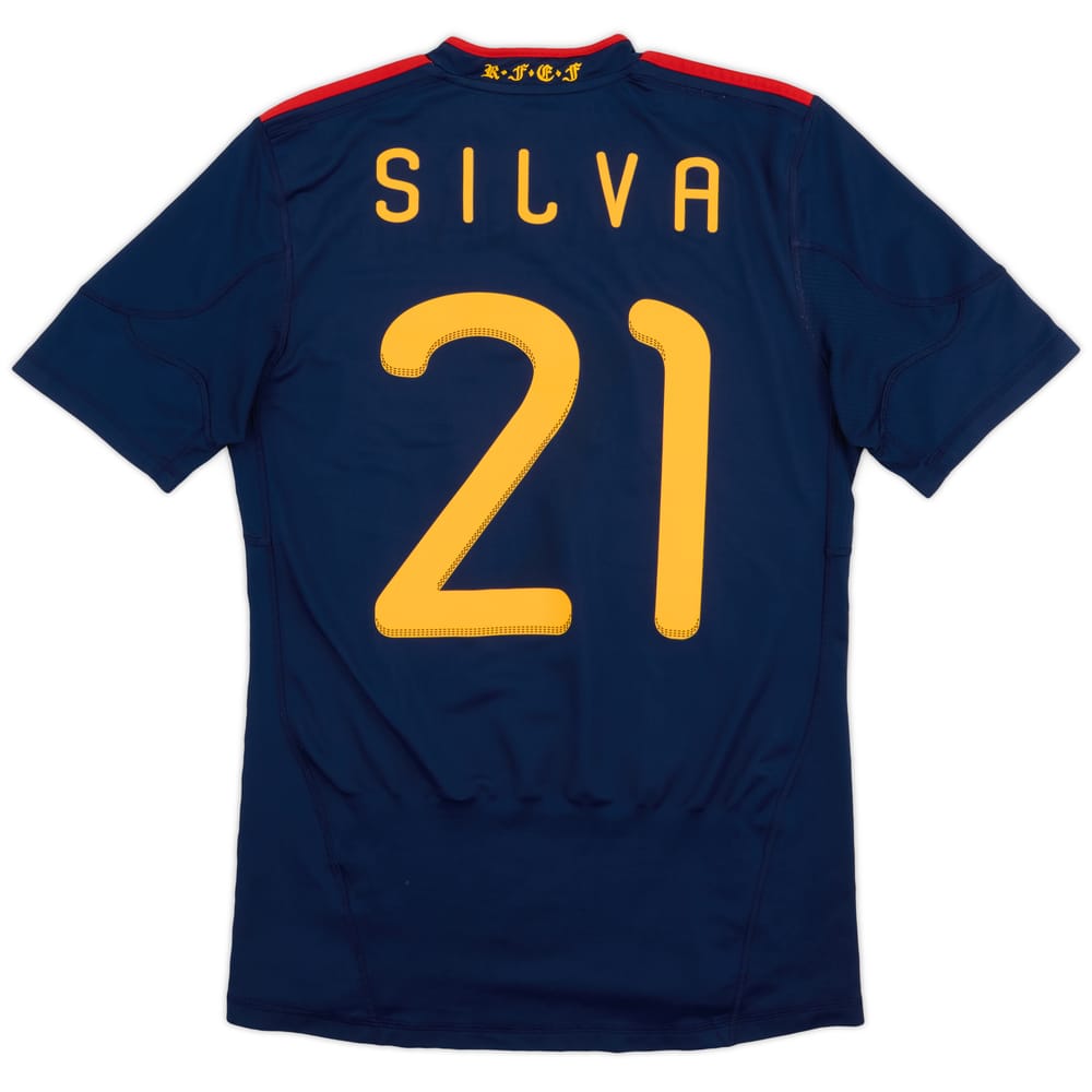 2010-11 Spain Away Shirt Silva #21 - 7/10 - (S)