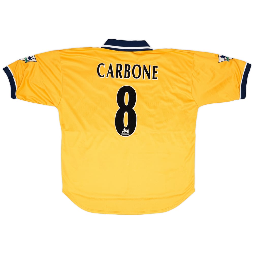 1998-99 Sheffield Wednesday Match Worn Away Shirt Carbone #8