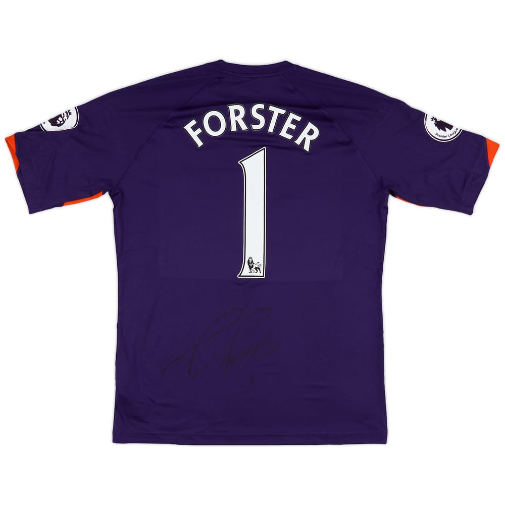 2016-17 Southampton Match Issue Signed GK Shirt Forster #1