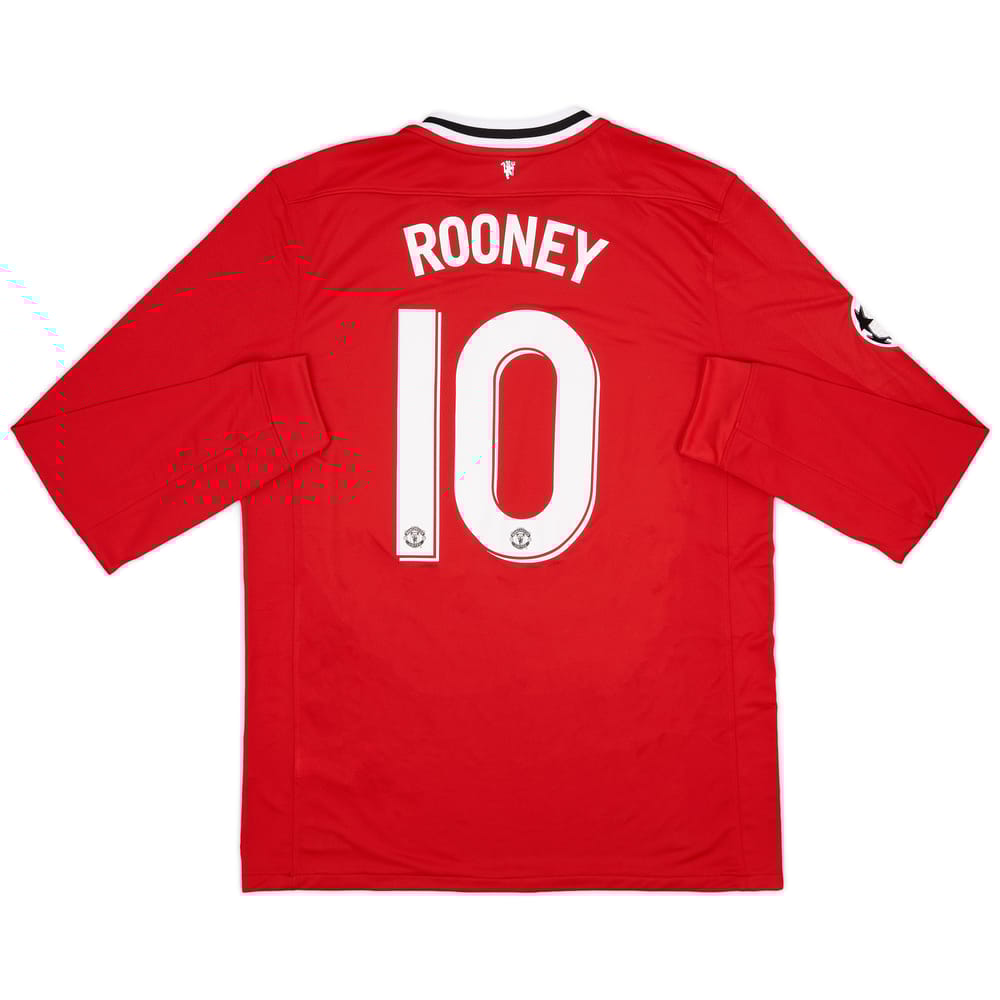 2011-12 Manchester United Home L/S Shirt Rooney #10 (L)