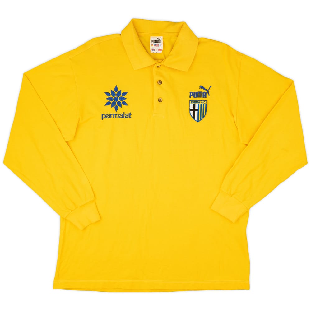 1990s Parma Puma Polo L/S Shirt - 9/10 - (L)