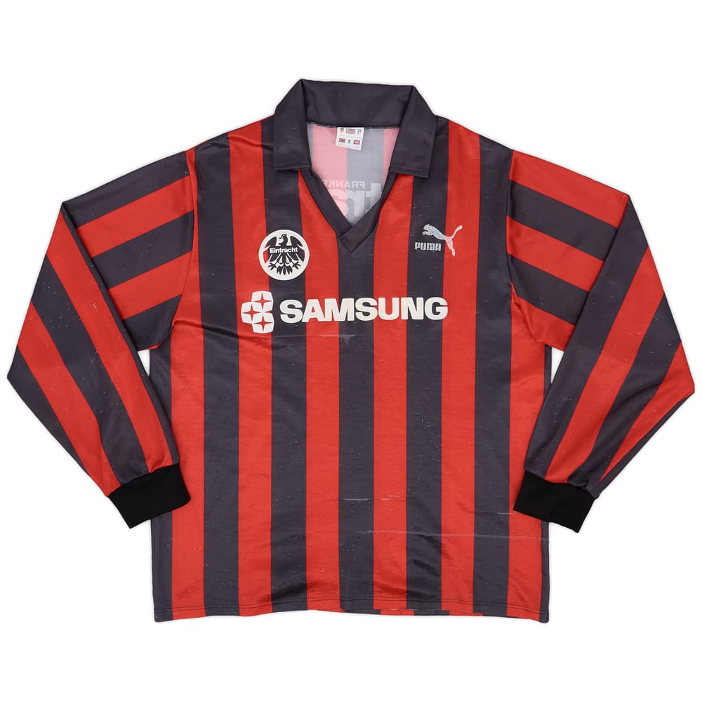 1991-92 Eintracht Frankfurt Home L/S Shirt - 5/10 - (L)