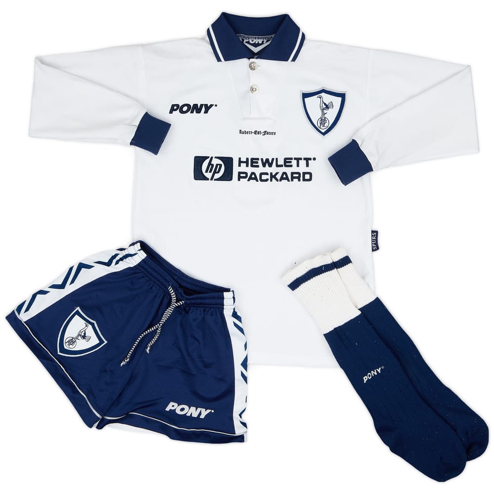 1995-97 Tottenham Home L/S Full Kit - 8/10 - (S.Boys)