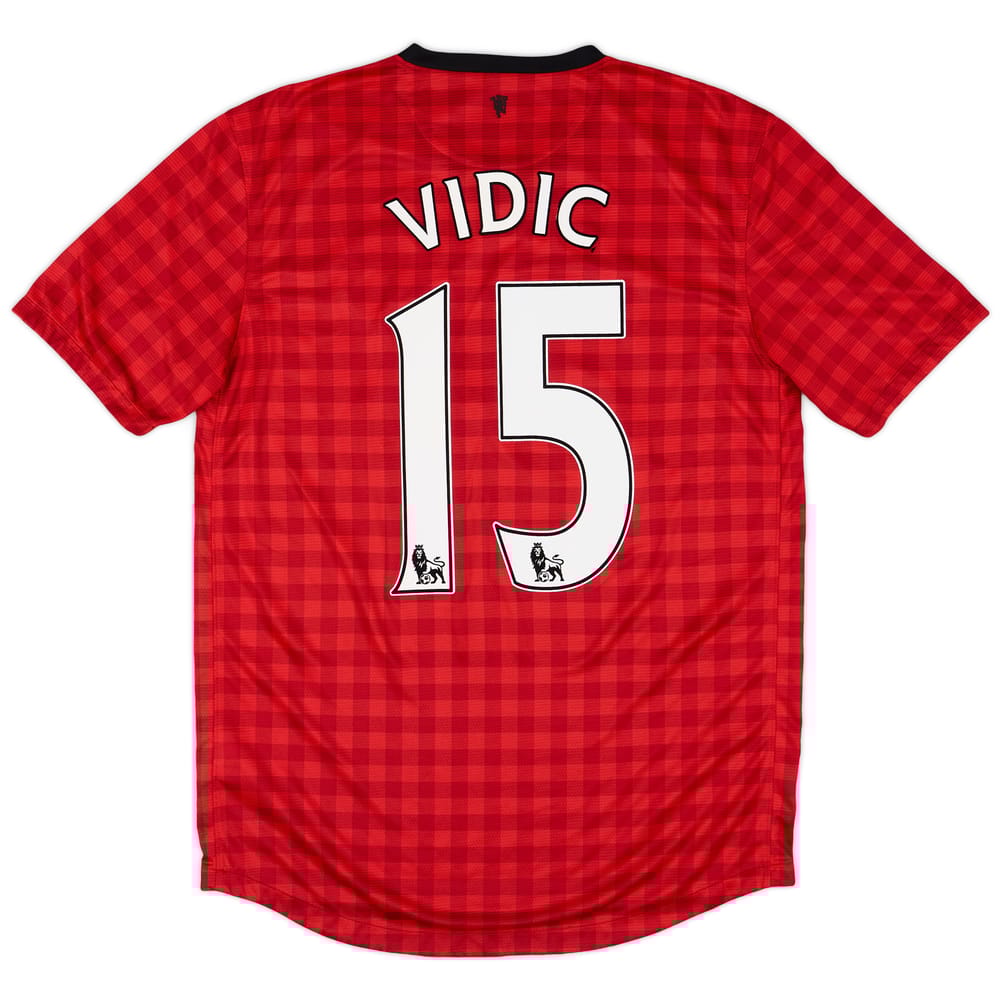 2012-13 Manchester United Home Shirt Vidic #15 - 9/10 - (M)