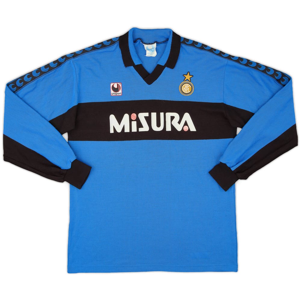 1990-91 Inter Milan Uhlsport Training L/S Shirt - 8/10 - (XL)
