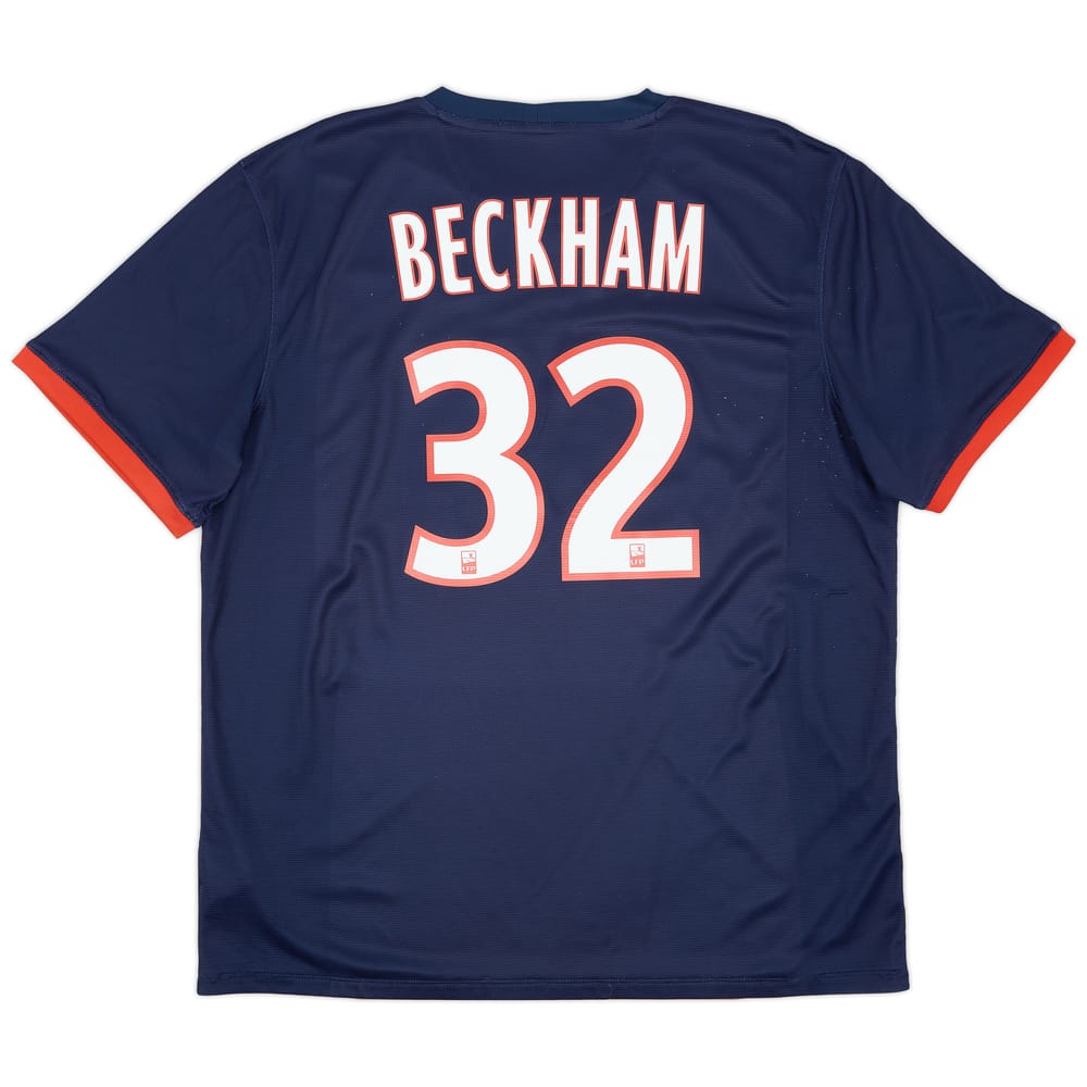 2013-14 Paris Saint-Germain Home Shirt Beckham #32 - 6/10 - (XL)