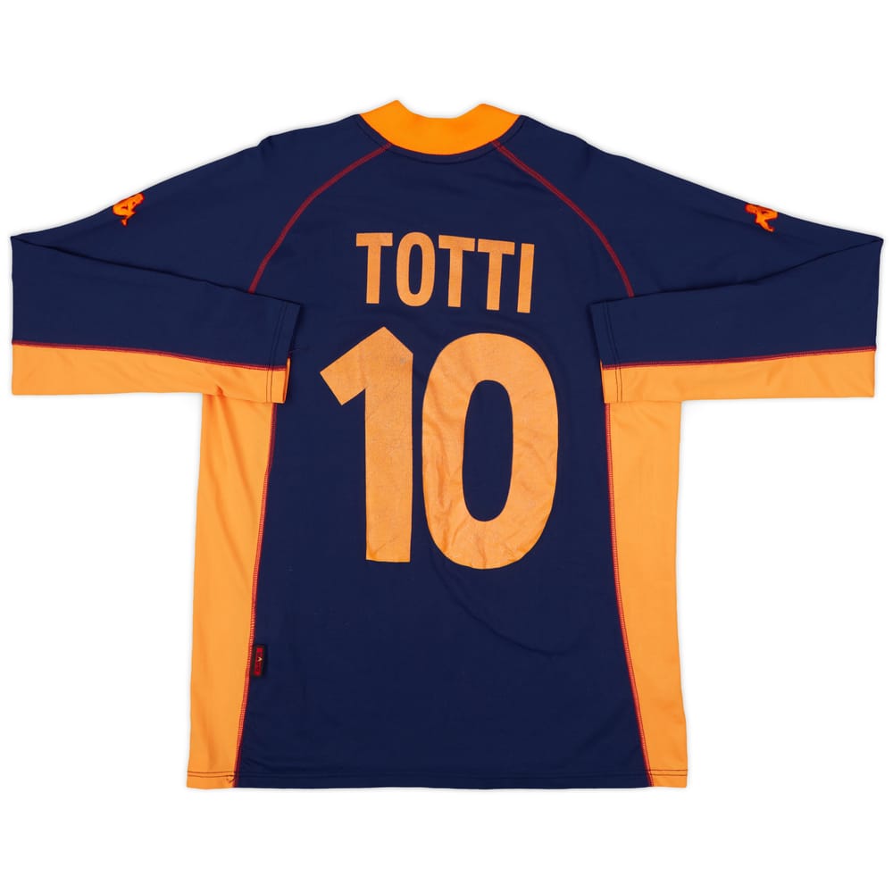 2001-02 Roma Third L/S Shirt Totti #10 - 6/10 - (XL)