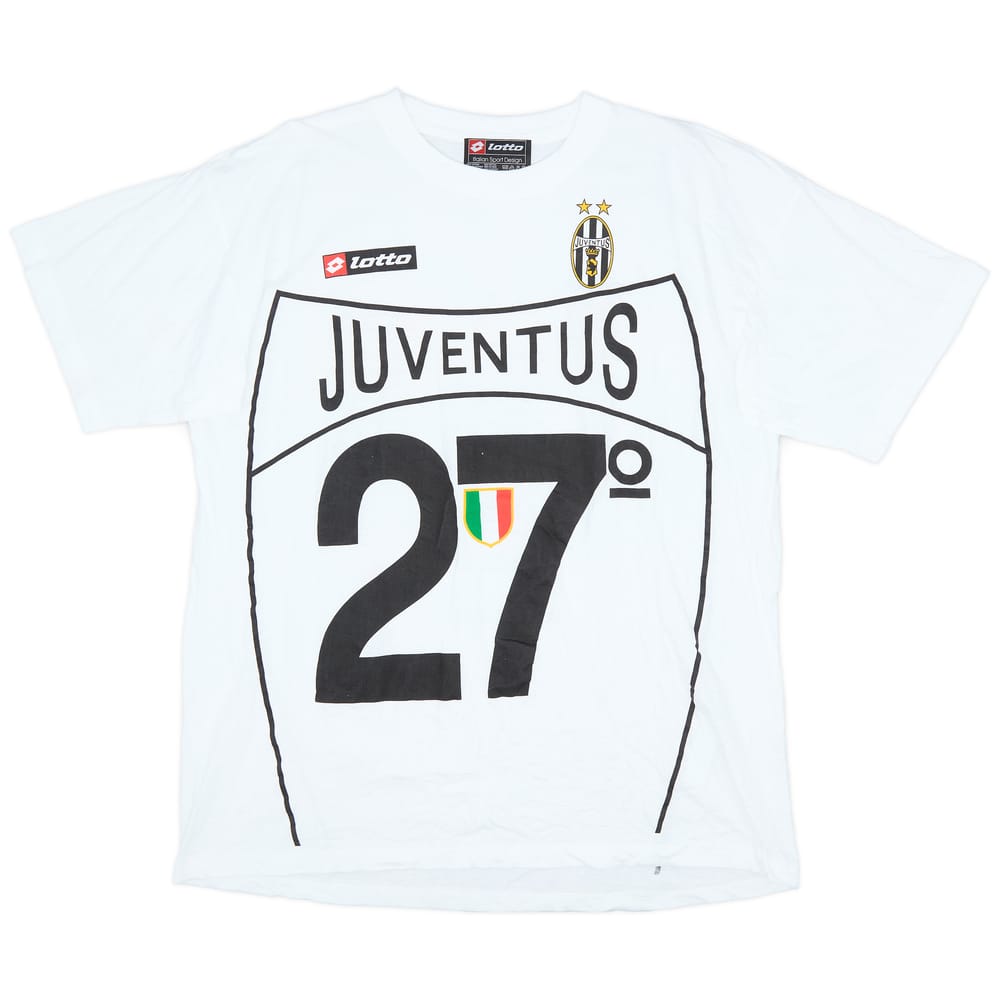 2002-03 Juventus Lotto '27 Campioni D'Italia' Cotton Tee - 8/10 - (XL)