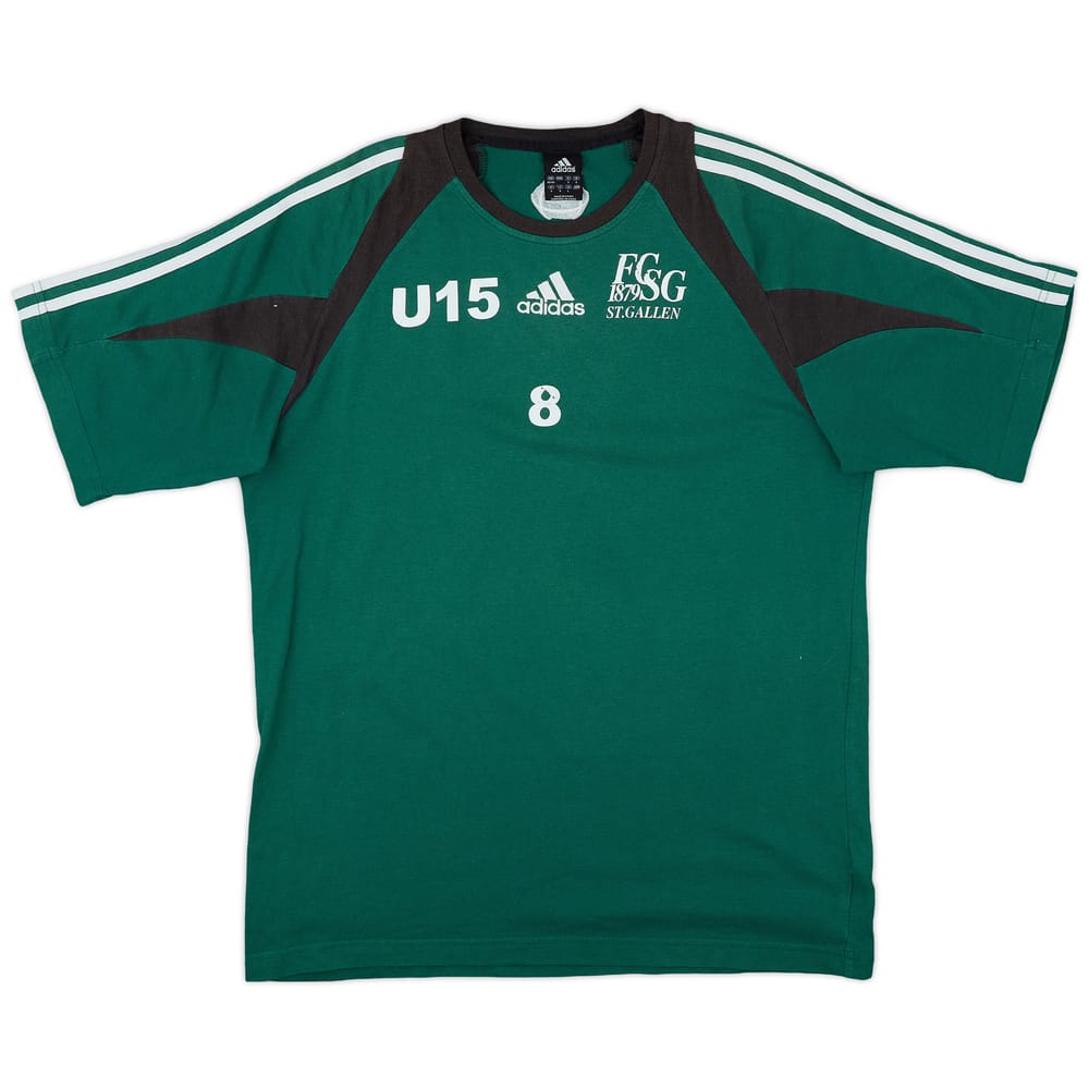 2004-05 St Gallen Player Issue Youth adidas Training Tee #8 - 7/10 - (M)